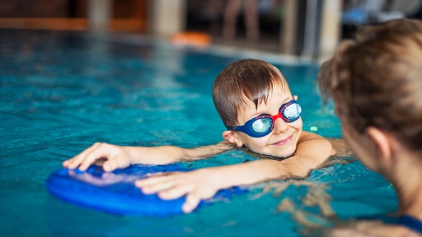 Heated indoor swimming pool